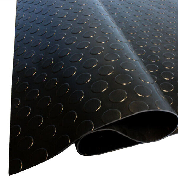 Heavy Duty Commercial Grade Anti-Slip Rubber Floor Matting - Coin Pattern