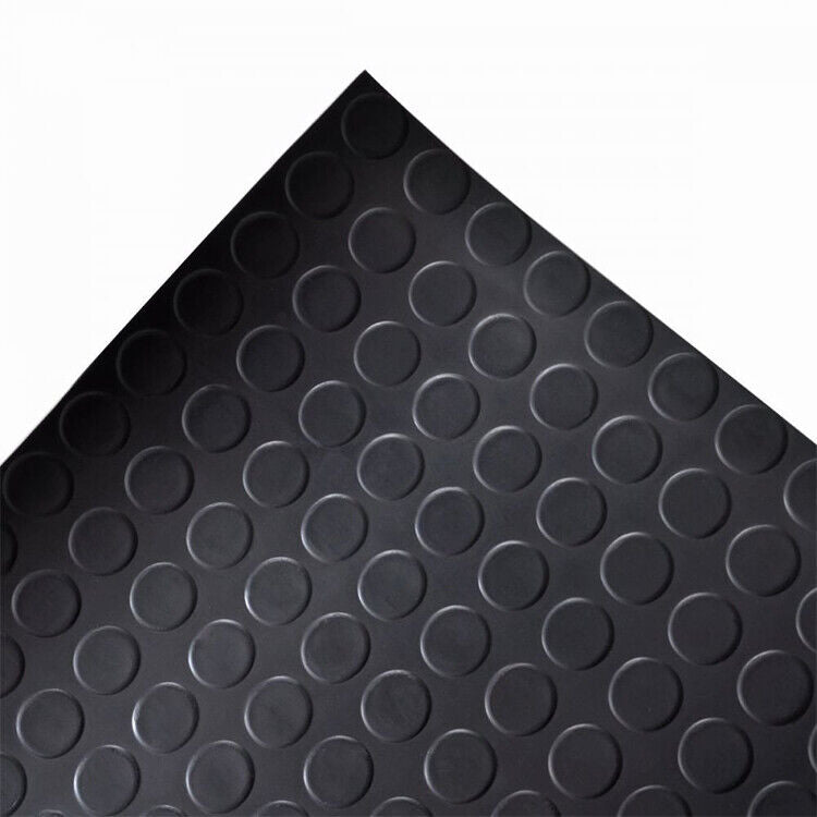 Heavy Duty Commercial Grade Anti-Slip Rubber Floor Matting - Coin Pattern