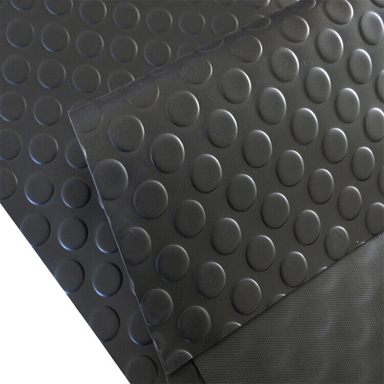 Heavy Duty Commercial Grade Anti-Slip Rubber Floor Matting - Coin Pattern