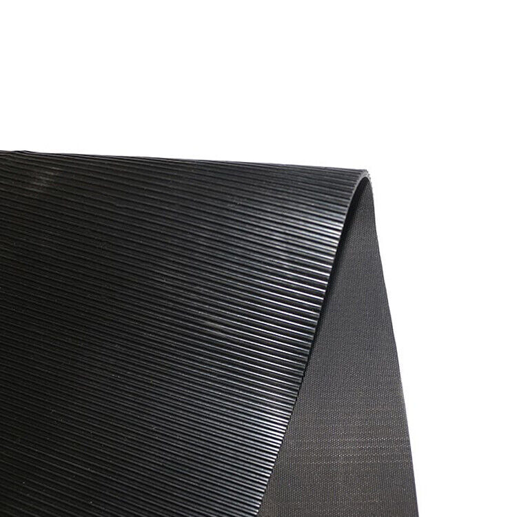 Heavy Duty Commercial Grade Anti-Slip Rubber Floor Matting - Fine Ribbed Pattern