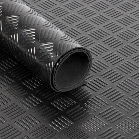 Heavy Duty Commercial Grade Anti-Slip Rubber Floor Matting - 5 Bar Pattern