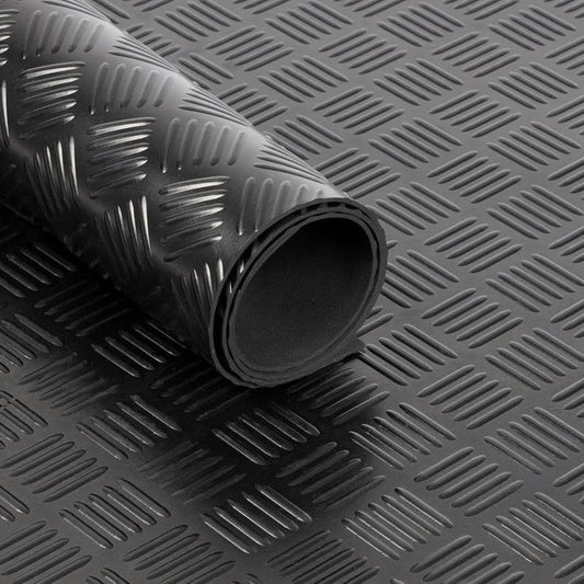 Heavy Duty Commercial Grade Anti-Slip Rubber Floor Matting - 5 Bar Pattern