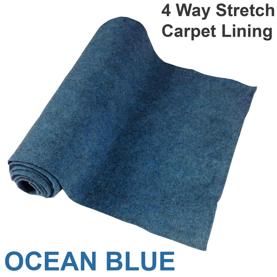 4 Way Stretch Camper Van Carpet Lining | Ocean Blue