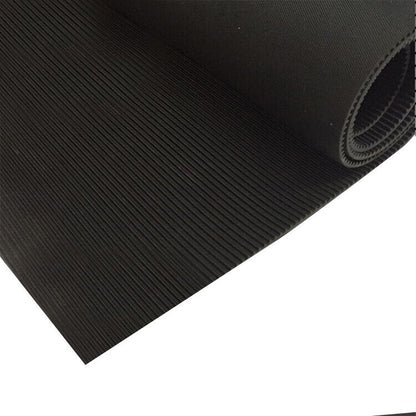 Heavy Duty Commercial Grade Anti-Slip Rubber Floor Matting - Fine Ribbed Pattern