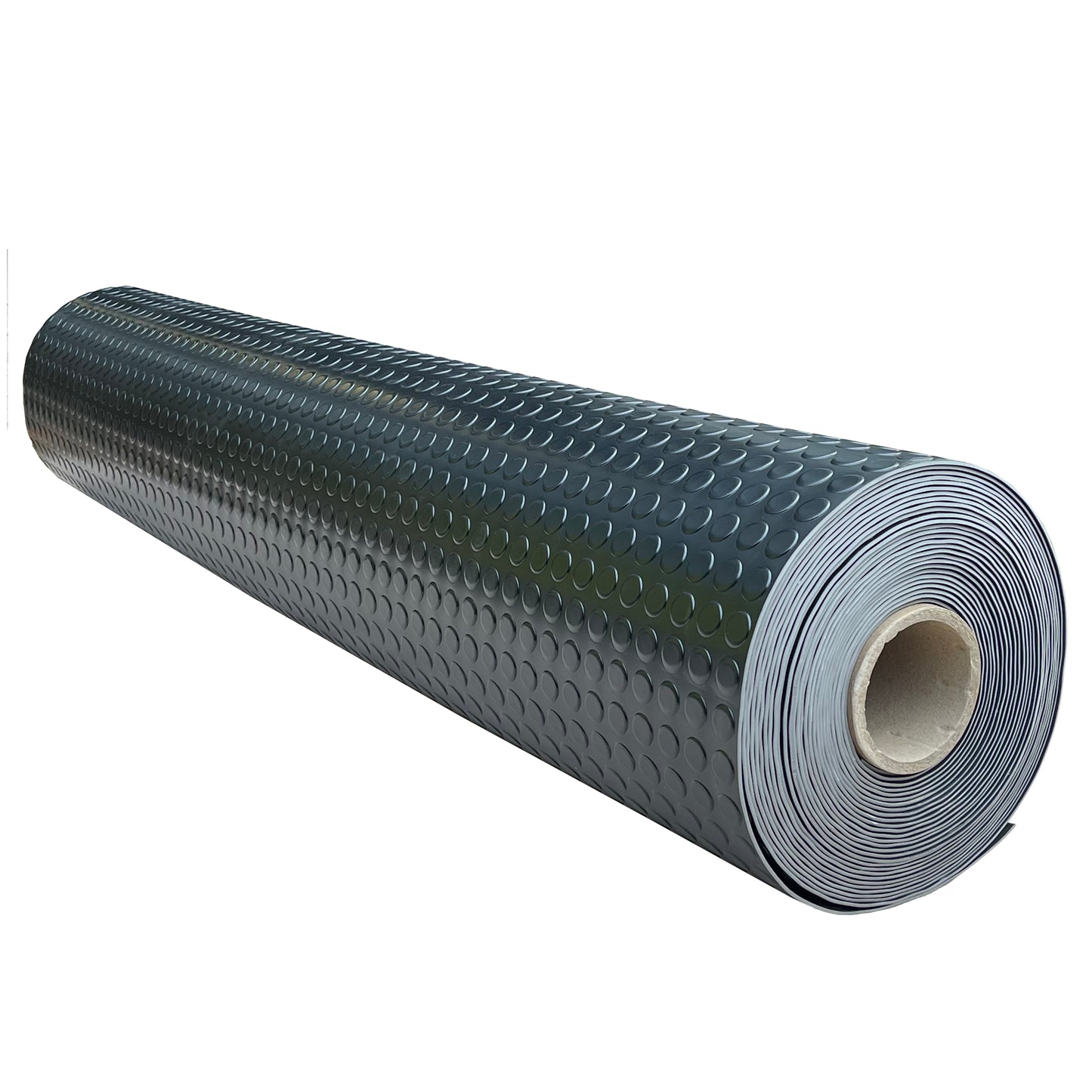 3mm Heavy Duty Black PVC Vinyl Floor Matting - Coin Pattern