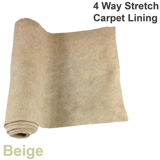 4 Way Stretch Camper Van Carpet Lining | Beige