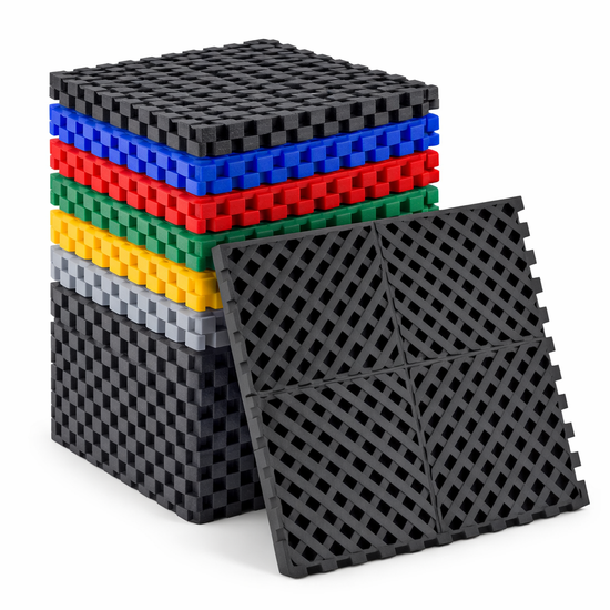 40x40cm Interlocking PVC Floor Tiles – Heavy Duty Industrial Grade (6.9–413 sq ft Coverage)