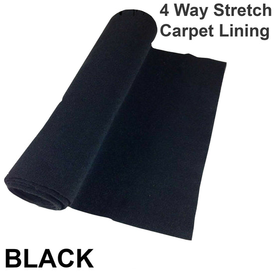 4 Way Stretch Camper Van Carpet Lining | Black